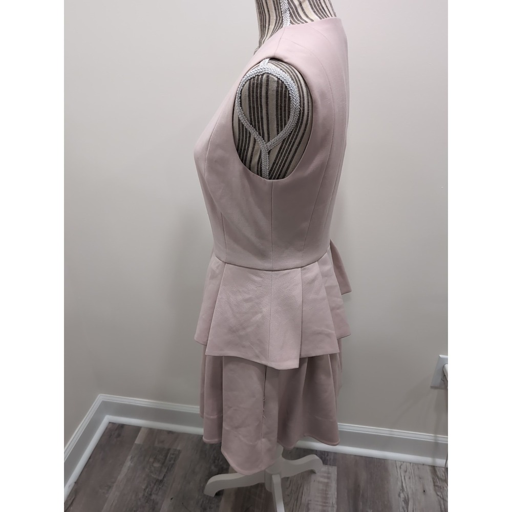 NEW BCBG Max Azria Audrey Dress Pale Pink Zipper Front Tiered $338 Size 8 - Picture 8 of 11